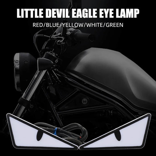 Universal Car LED Devil Eyes Light Demon Eyes Headlight Motorcycle Mini Turn Signal Flasher Tail Lamp Auto Decoration Lights