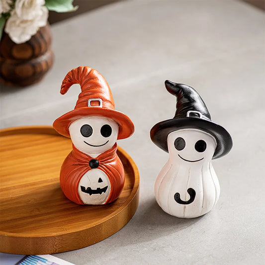 Cute Smiling Wizard Resin Crafts - Spooky & Creative Halloween Desktop Tabletop Ornaments