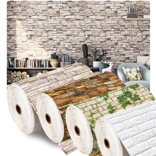 3D Peel and Stick Brick Wall Panels - Self-Adhesive & Waterproof Foam Wallpaper for Home Decor