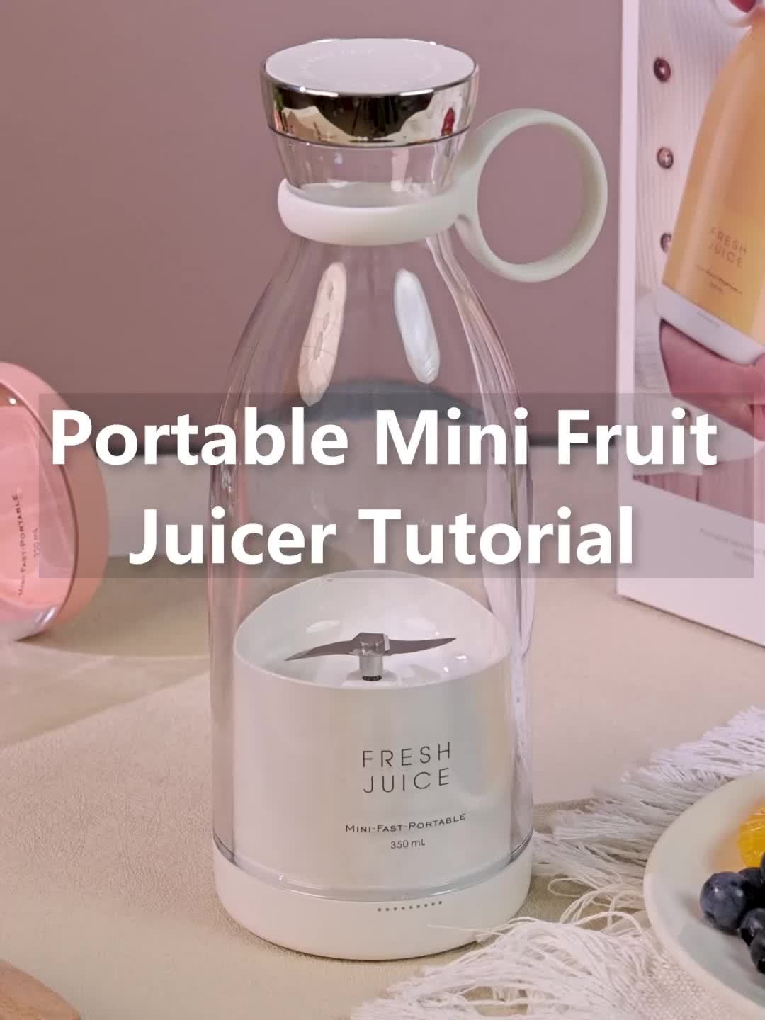 11.83oz Portable Electric Wireless Mini Fruit Blender Juicer - USB Rechargeable, Perfect for On-the-Go Smoothies