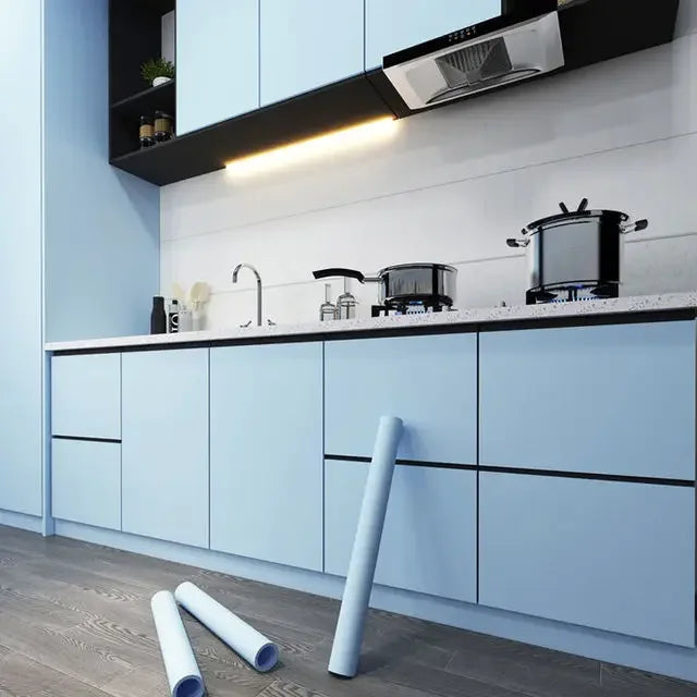 10M Kitchen Oil-Proof Wallpaper - Waterproof, Self-Adhesive Film for Cabinet Renovation & Wall Decor