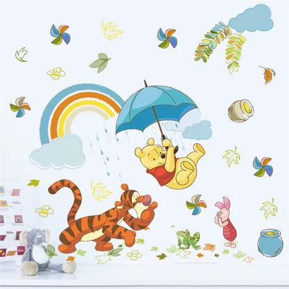 Winnie the Pooh Wall Decal - Cute Cartoon Bear Wall Sticker for Kids' Room, Nursery & Bedroom Decor