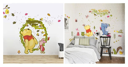 Winnie the Pooh Wall Decal - Cute Cartoon Bear Wall Sticker for Kids' Room, Nursery & Bedroom Decor