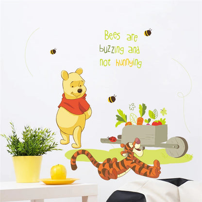 Winnie the Pooh Wall Decal - Cute Cartoon Bear Wall Sticker for Kids' Room, Nursery & Bedroom Decor