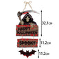Halloween Party Door Decorations - Horror Pumpkin, Ghost & Bat Hanging Paper Signs for Festival Decor