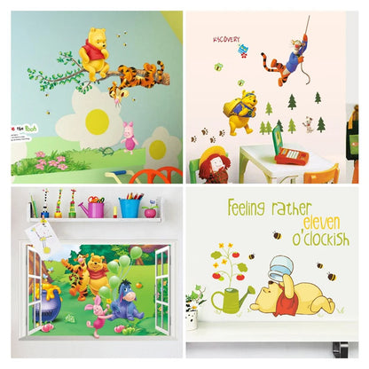 Winnie the Pooh Wall Decal - Cute Cartoon Bear Wall Sticker for Kids' Room, Nursery & Bedroom Decor