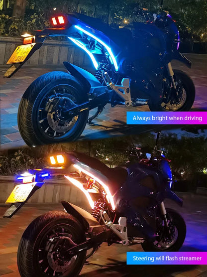 Lot de 2 Clignotants Moto LED Universels | Feux de Jour, Frein & Position Étanche