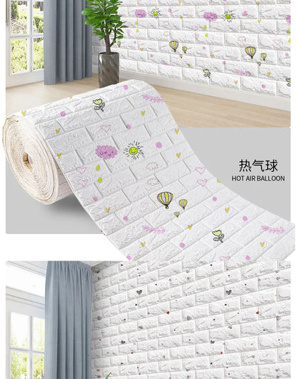 3D Peel and Stick Brick Wall Panels - Self-Adhesive & Waterproof Foam Wallpaper for Home Decor