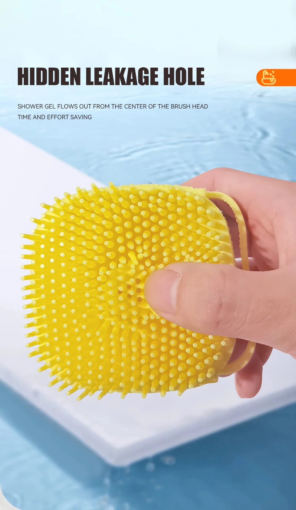 Silicone Pet Shampoo Dispenser & Massage Brush
