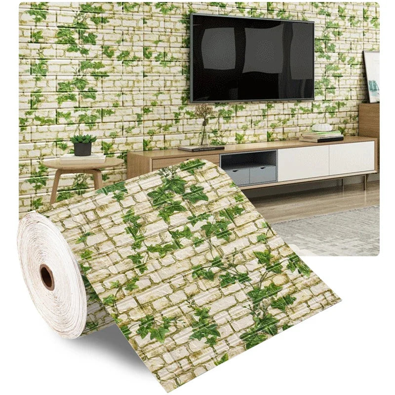 3D Peel and Stick Brick Wall Panels - Self-Adhesive & Waterproof Foam Wallpaper for Home Decor