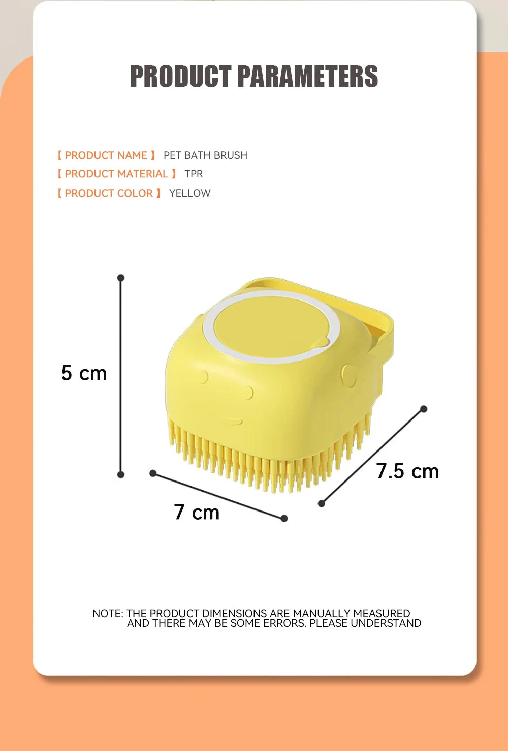 Silicone Pet Shampoo Dispenser & Massage Brush