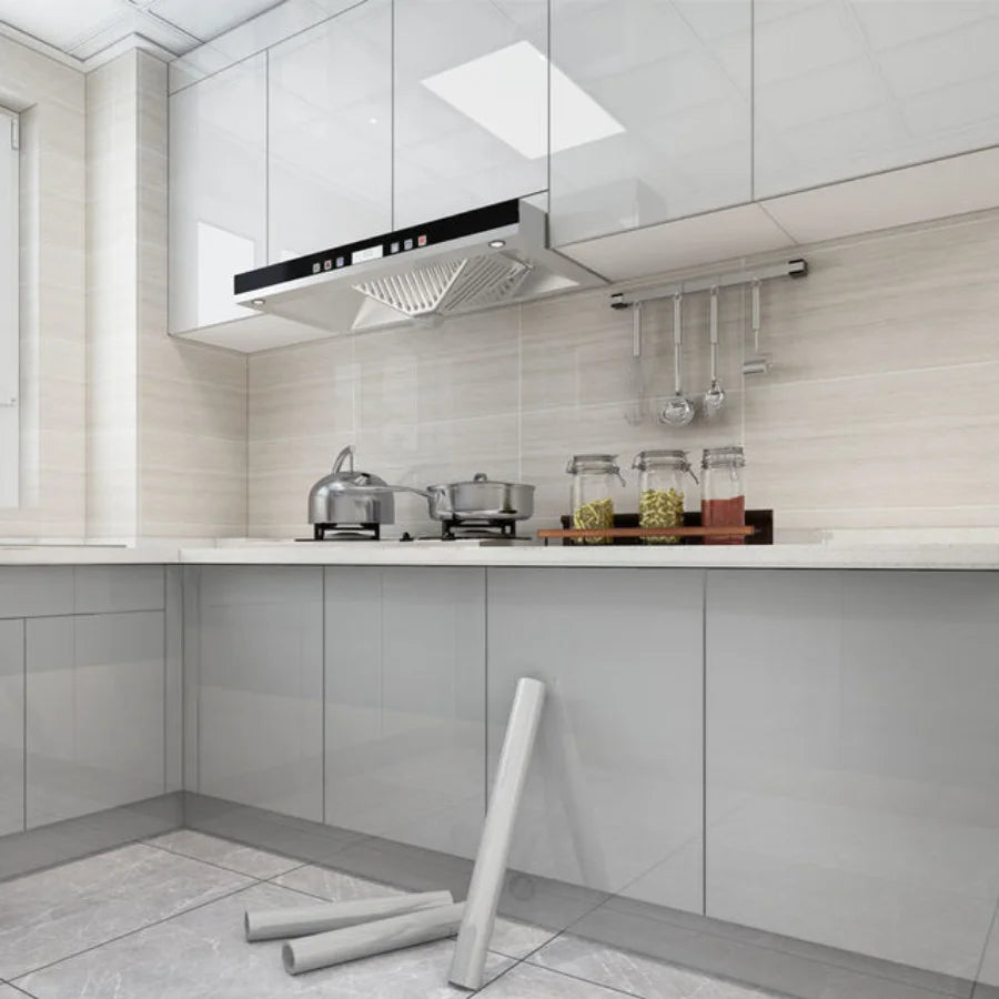 10M Kitchen Oil-Proof Wallpaper - Waterproof, Self-Adhesive Film for Cabinet Renovation & Wall Decor
