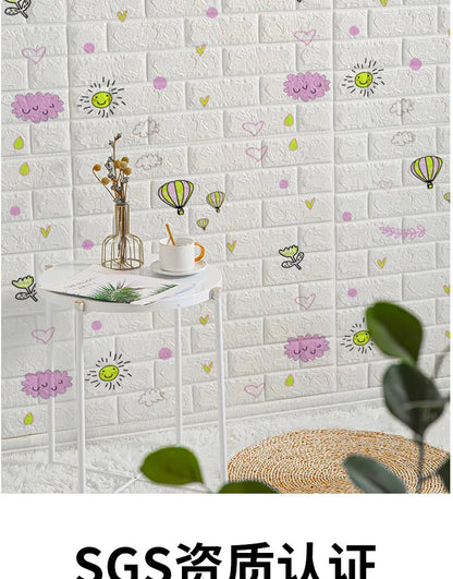 3D Peel and Stick Brick Wall Panels - Self-Adhesive & Waterproof Foam Wallpaper for Home Decor