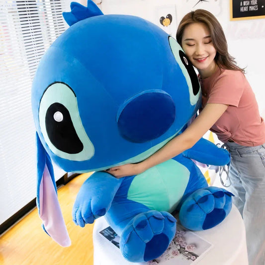 Giant Lilo & Stitch Plush Toy - 20-60cm Stuffed Cartoon Couple Models, Anime Plush Pillow