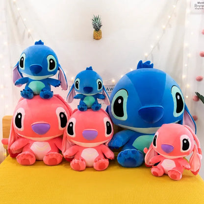 Giant Lilo & Stitch Plush Toy - 20-60cm Stuffed Cartoon Couple Models, Anime Plush Pillow