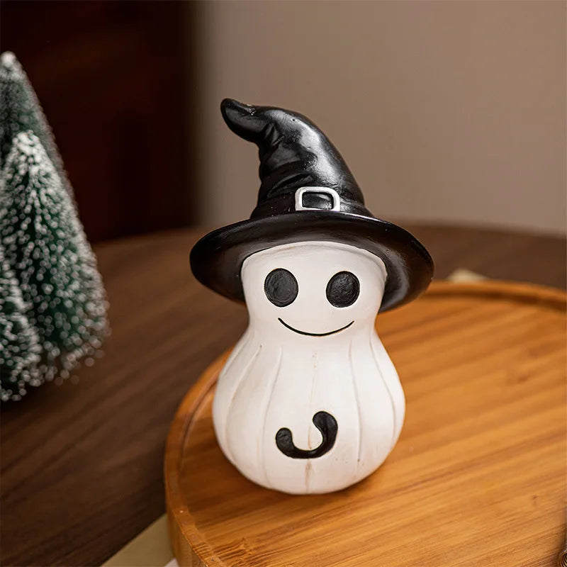 Cute Smiling Wizard Resin Crafts - Spooky & Creative Halloween Desktop Tabletop Ornaments