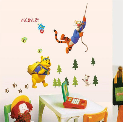 Winnie the Pooh Wall Decal - Cute Cartoon Bear Wall Sticker for Kids' Room, Nursery & Bedroom Decor