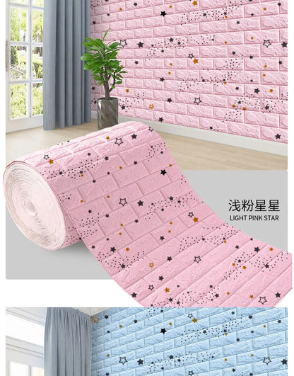 3D Peel and Stick Brick Wall Panels - Self-Adhesive & Waterproof Foam Wallpaper for Home Decor