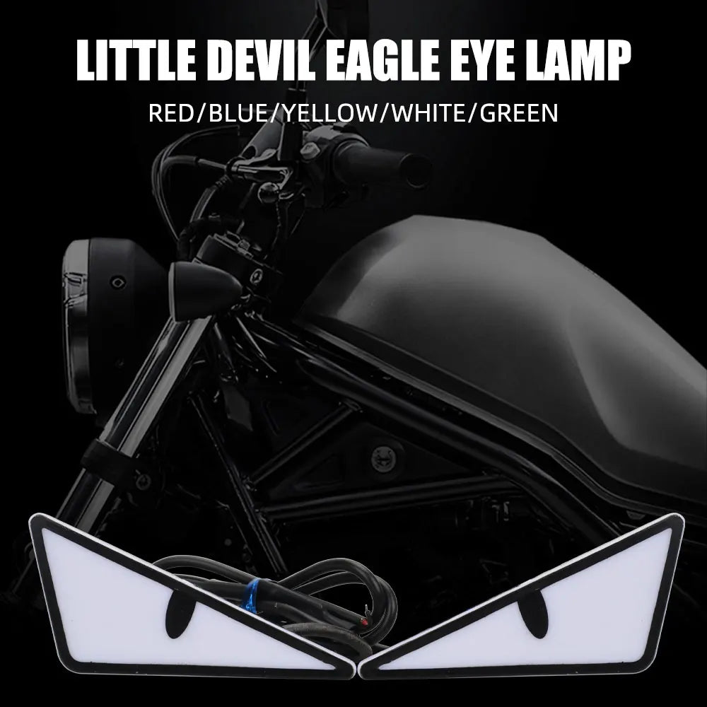 Universal Car LED Devil Eyes Light Demon Eyes Headlight Motorcycle Mini Turn Signal Flasher Tail Lamp Auto Decoration Lights