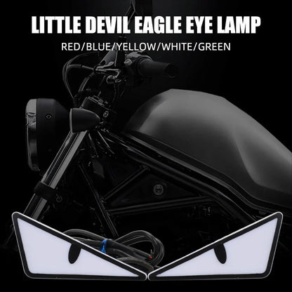 Universal Car LED Devil Eyes Light Demon Eyes Headlight Motorcycle Mini Turn Signal Flasher Tail Lamp Auto Decoration Lights