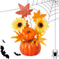 Autumn Pumpkin & Sunflower Tabletop Bonsai - Fall Decor for Halloween, Thanksgiving & Home