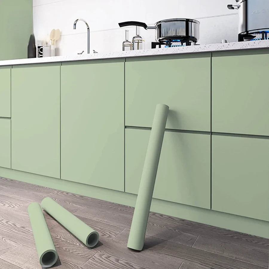 10M Kitchen Oil-Proof Wallpaper - Waterproof, Self-Adhesive Film for Cabinet Renovation & Wall Decor
