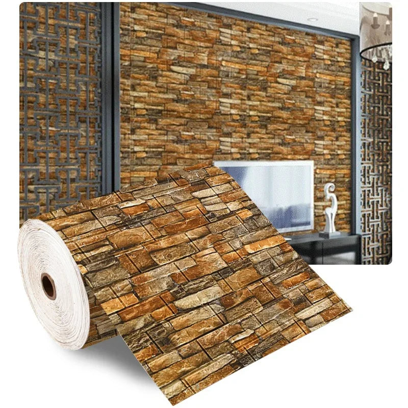 3D Peel and Stick Brick Wall Panels - Self-Adhesive & Waterproof Foam Wallpaper for Home Decor