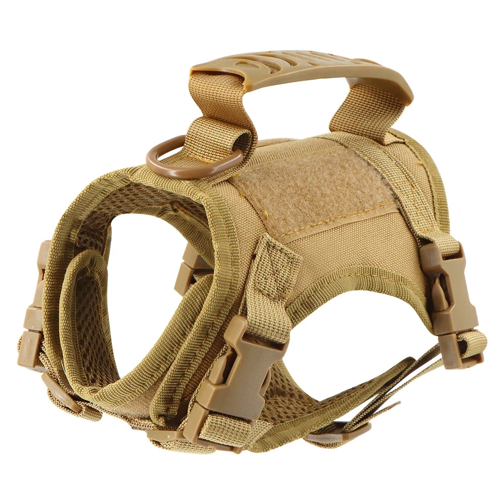 Tactical Cat & Small Dog Harness - Escape-Proof Pet Vest with Control Handle