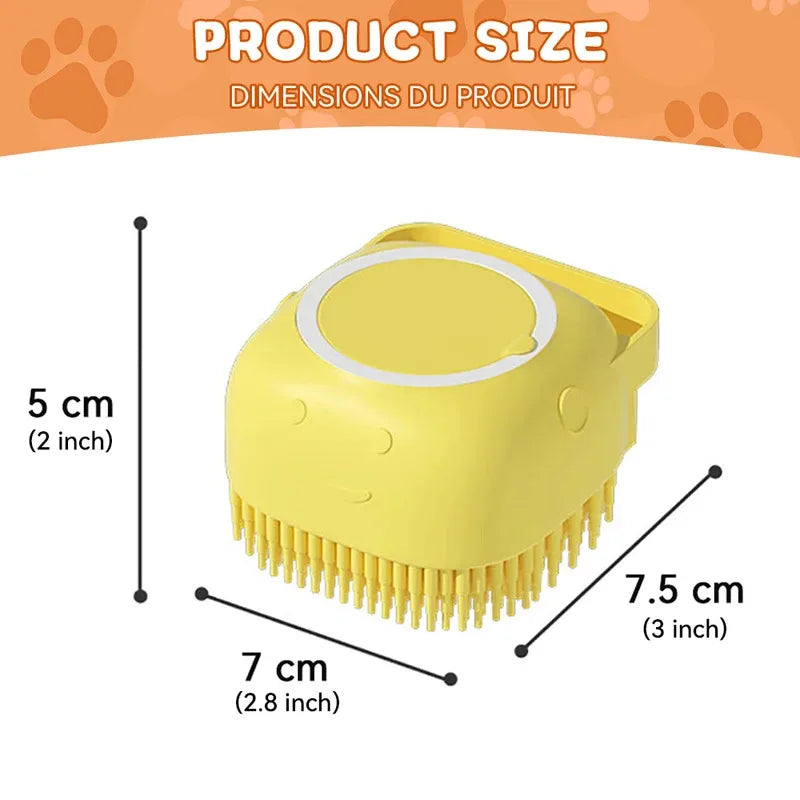 Silicone Pet Shampoo Dispenser & Massage Brush