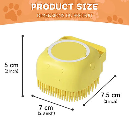 Silicone Pet Shampoo Dispenser & Massage Brush