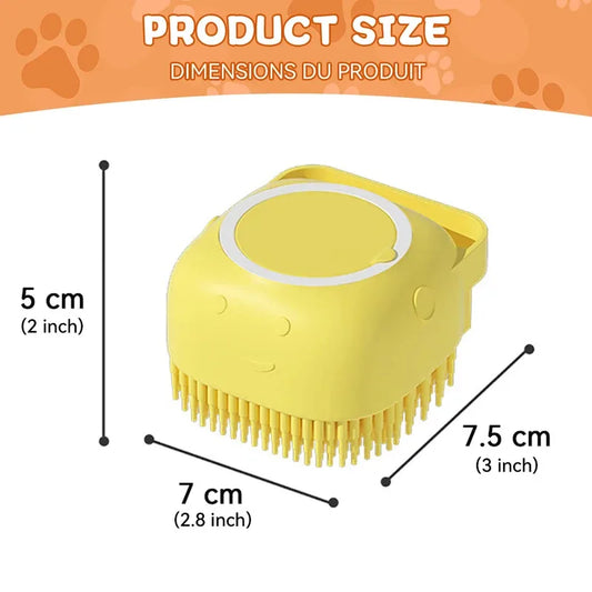 Silicone Pet Shampoo Dispenser & Massage Brush