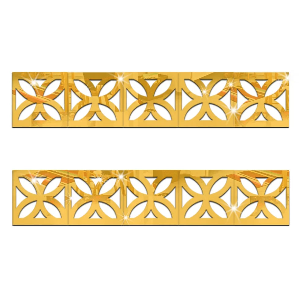 Acrylic Mirror Wall Sticker - Self-Adhesive Corner Line & Border Strip for Home Decor (5cm/10cm Width)