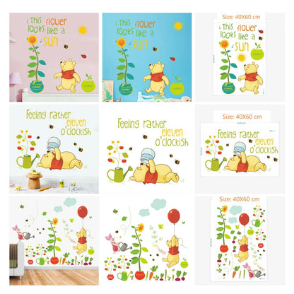Winnie the Pooh Wall Decal - Cute Cartoon Bear Wall Sticker for Kids' Room, Nursery & Bedroom Decor