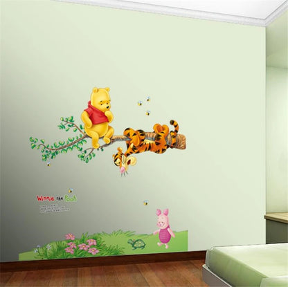Winnie the Pooh Wall Decal - Cute Cartoon Bear Wall Sticker for Kids' Room, Nursery & Bedroom Decor