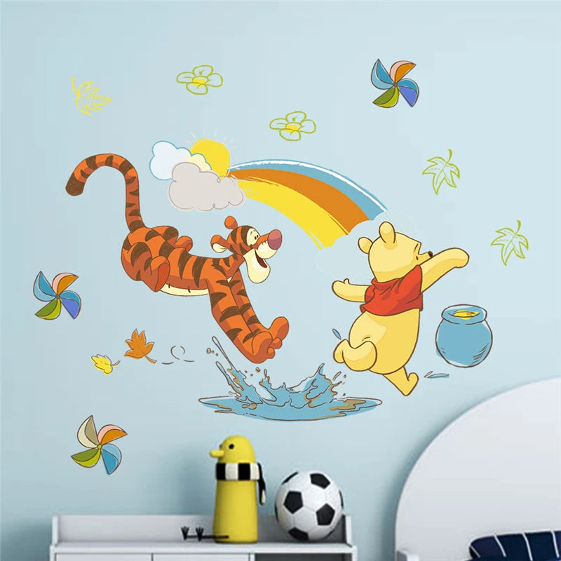Winnie the Pooh Wall Decal - Cute Cartoon Bear Wall Sticker for Kids' Room, Nursery & Bedroom Decor