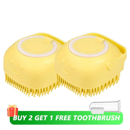 Silicone Pet Shampoo Dispenser & Massage Brush