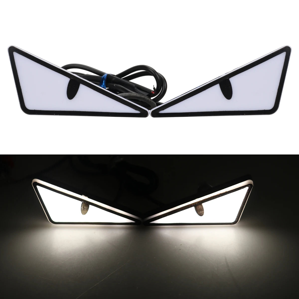 Phares LED "Devil Eyes" Universels | Feux Diurnes Décoratifs pour Voiture & Moto