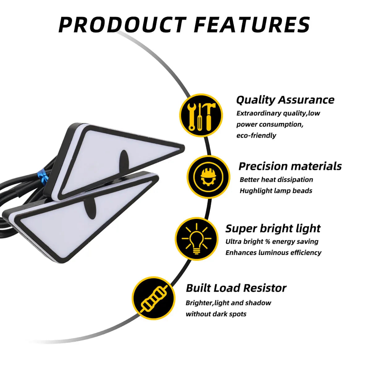 Phares LED "Devil Eyes" Universels | Feux Diurnes Décoratifs pour Voiture & Moto