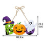 Halloween Party Door Decorations - Horror Pumpkin, Ghost & Bat Hanging Paper Signs for Festival Decor