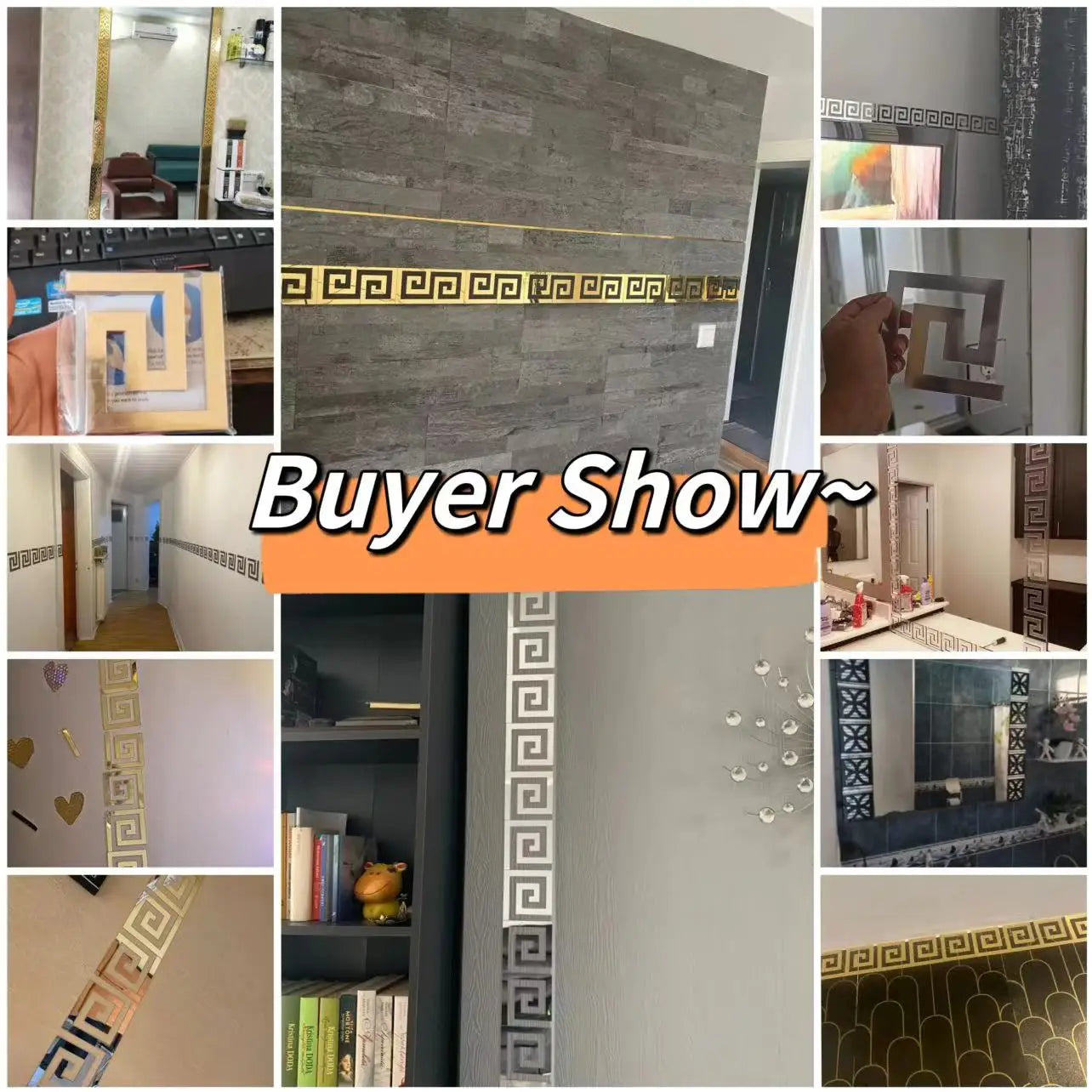 Acrylic Mirror Wall Sticker - Self-Adhesive Corner Line & Border Strip for Home Decor (5cm/10cm Width)