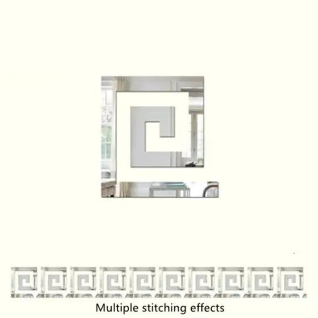 Acrylic Mirror Wall Sticker - Self-Adhesive Corner Line & Border Strip for Home Decor (5cm/10cm Width)