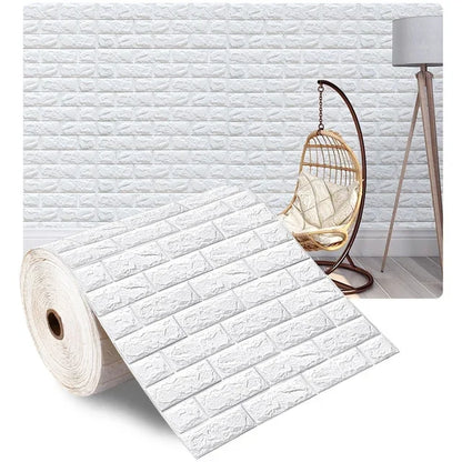 3D Peel and Stick Brick Wall Panels - Self-Adhesive & Waterproof Foam Wallpaper for Home Decor