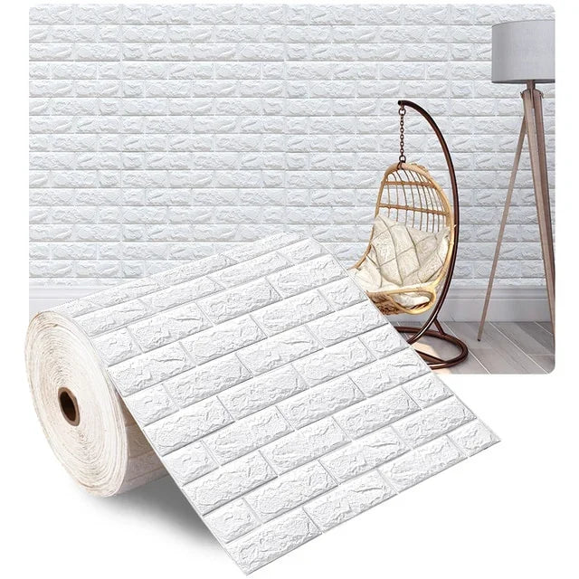 3D Peel and Stick Brick Wall Panels - Self-Adhesive & Waterproof Foam Wallpaper for Home Decor