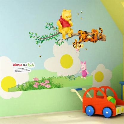 Winnie the Pooh Wall Decal - Cute Cartoon Bear Wall Sticker for Kids' Room, Nursery & Bedroom Decor