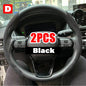 Universal 38cm Carbon Fiber Car Steering Wheel Cover - Non-slip Handle Booster & Protective Cover