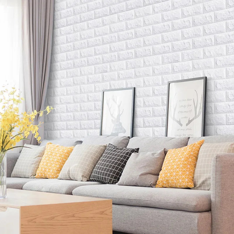 3D Peel and Stick Brick Wall Panels - Self-Adhesive & Waterproof Foam Wallpaper for Home Decor