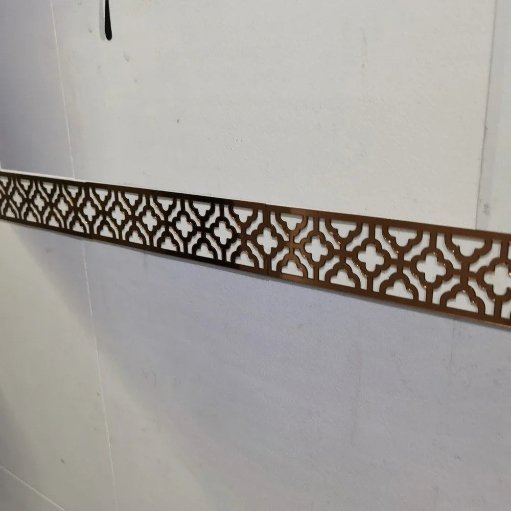 Acrylic Mirror Wall Sticker - Self-Adhesive Corner Line & Border Strip for Home Decor (5cm/10cm Width)