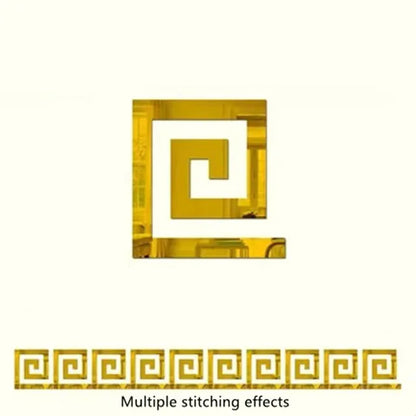 Acrylic Mirror Wall Sticker - Self-Adhesive Corner Line & Border Strip for Home Decor (5cm/10cm Width)