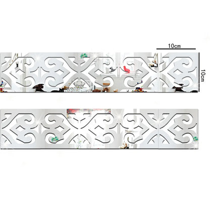 Acrylic Mirror Wall Sticker - Self-Adhesive Corner Line & Border Strip for Home Decor (5cm/10cm Width)