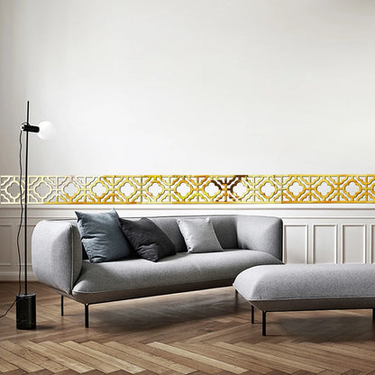 Acrylic Mirror Wall Sticker - Self-Adhesive Corner Line & Border Strip for Home Decor (5cm/10cm Width)